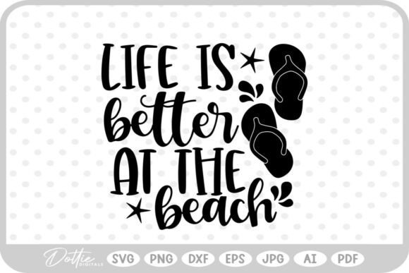 Beach Quote SVG PNG DXF: Graphics for Local Crafts Brands