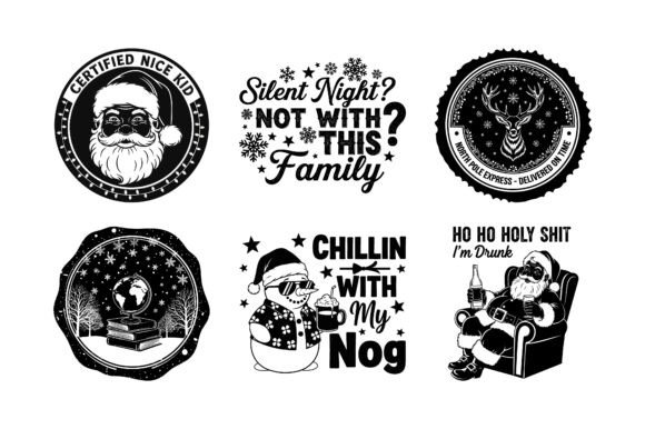 Eggnog Christmas Funny Quote SVG Bundle