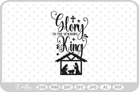 Nativity Christmas Quote SVG PNG DXF for Crafts & Graphics