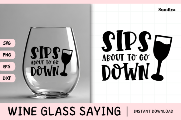 Wine Glass Quote SVG 1: Graphics for Crafts Sellers